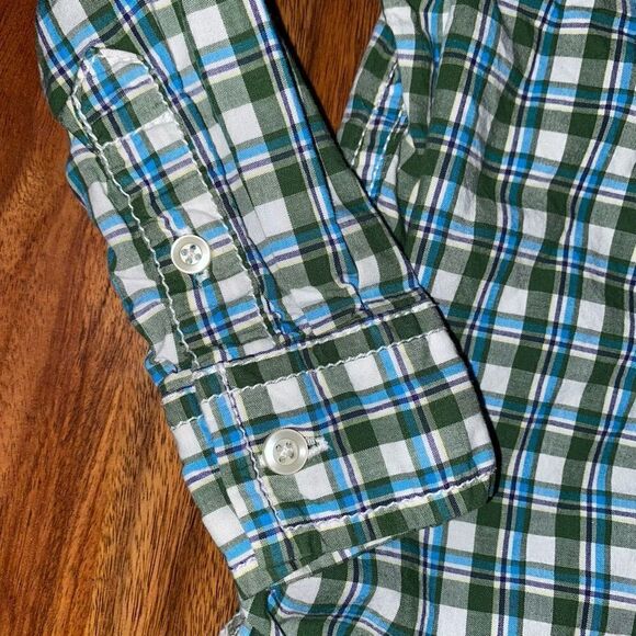 5 For $25 Carter's Green and White Plaid Button Down Top Toddler Size 2T - Picture 3 of 6